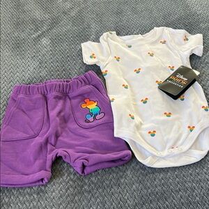 Disney Kids Purple and White Outfit Set